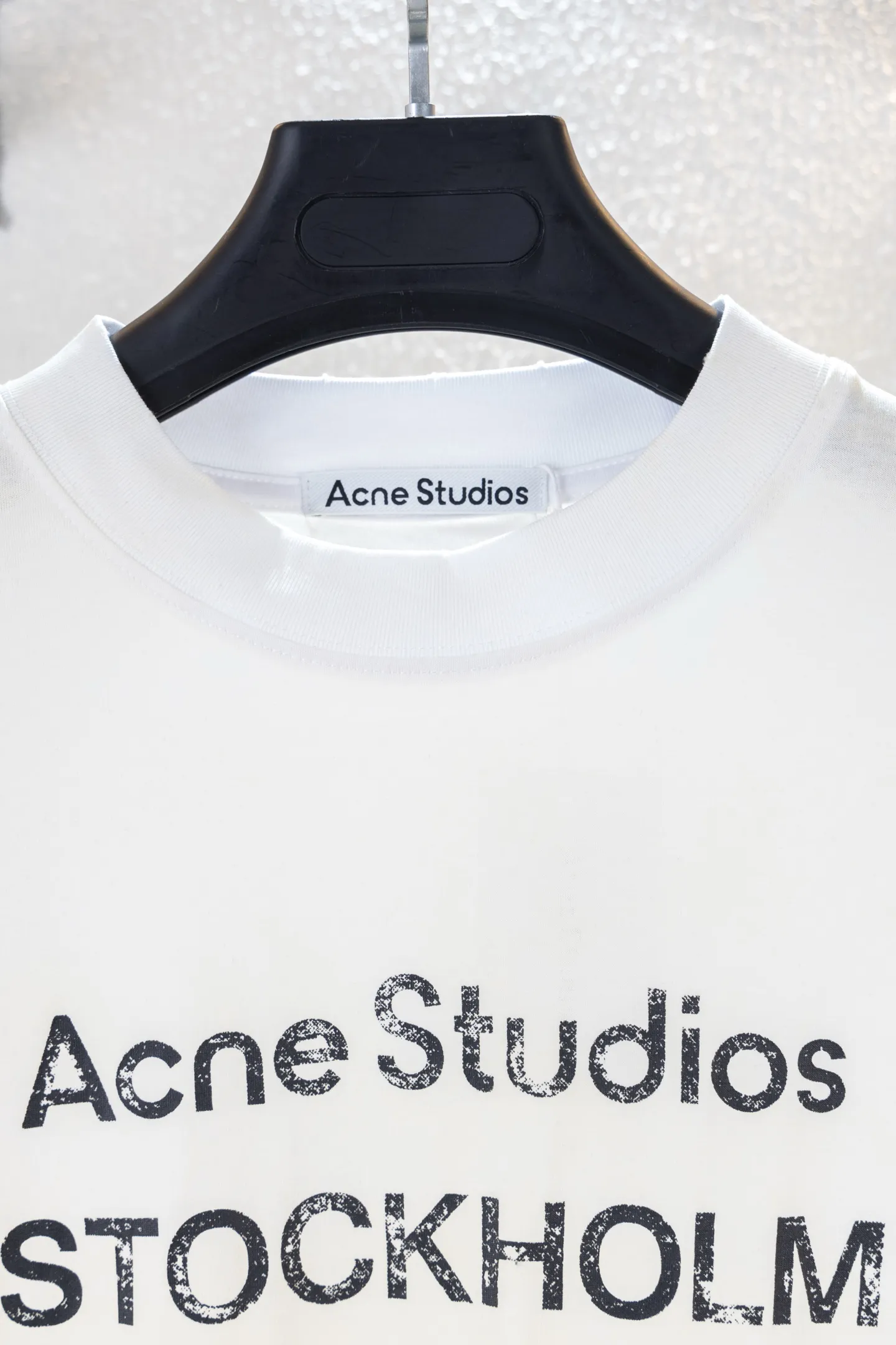 ：k 6223 24SS Acne Studios Classic T Classic Versatile ok ! , ZP !!! # 1:1 Breathable ， # zp # ：White Black Size：S-XL